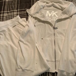 Michael Kors White Terry Track Suit
